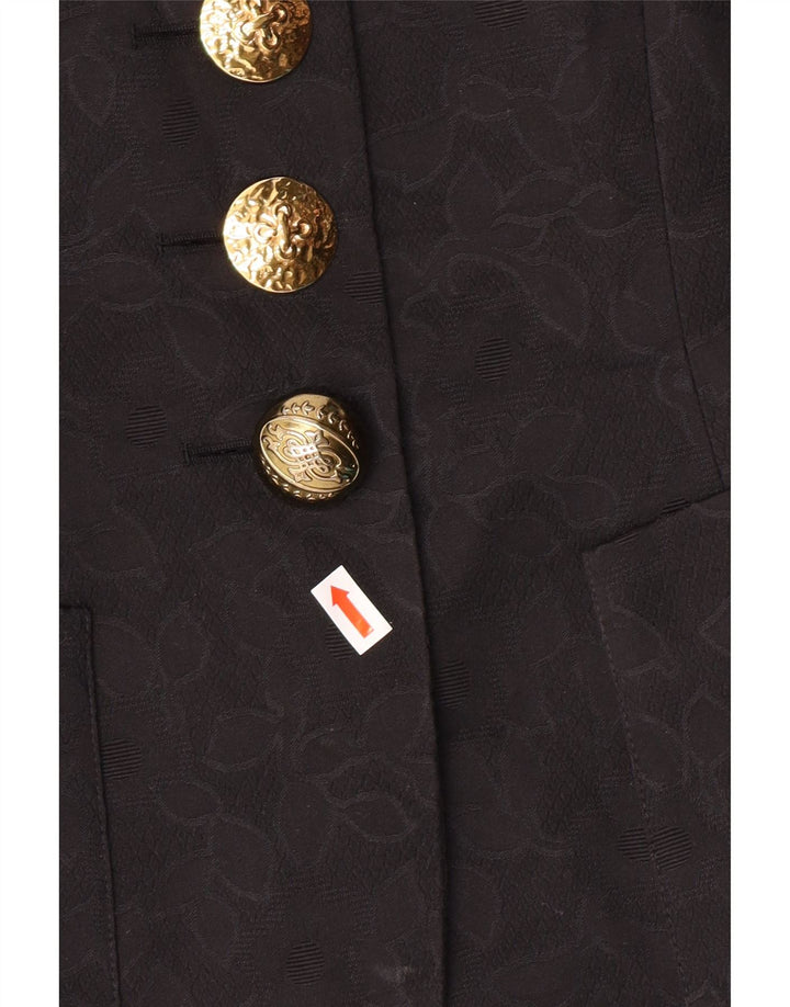 Женский пиджак с коротким рукавом GUY LAROCHE EU 42, большой черный классический