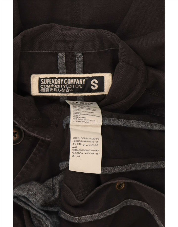 Мужская парка Superdry UK 36, маленькая, черный, хлопок