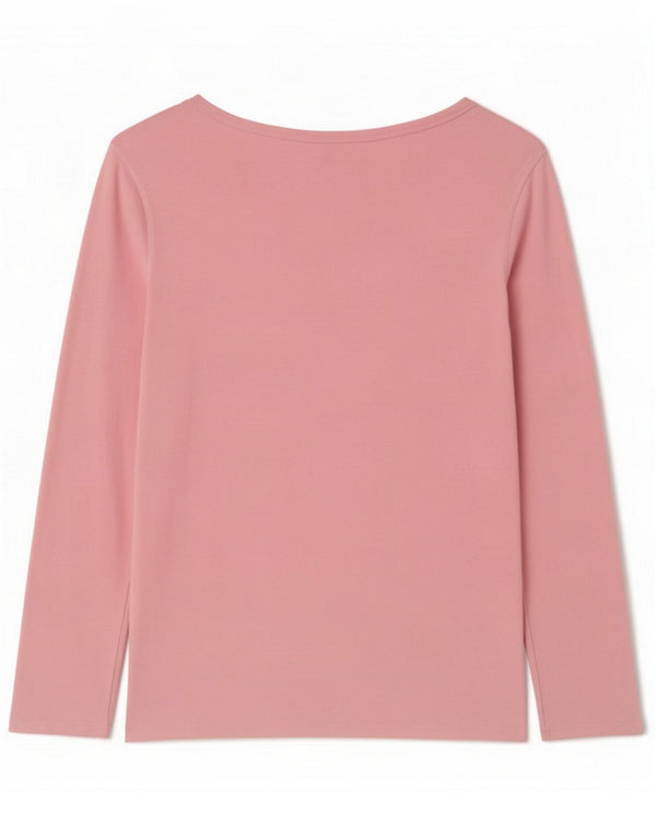 Женский топ с длинным рукавом Gap UK 14, большой розовый хлопок