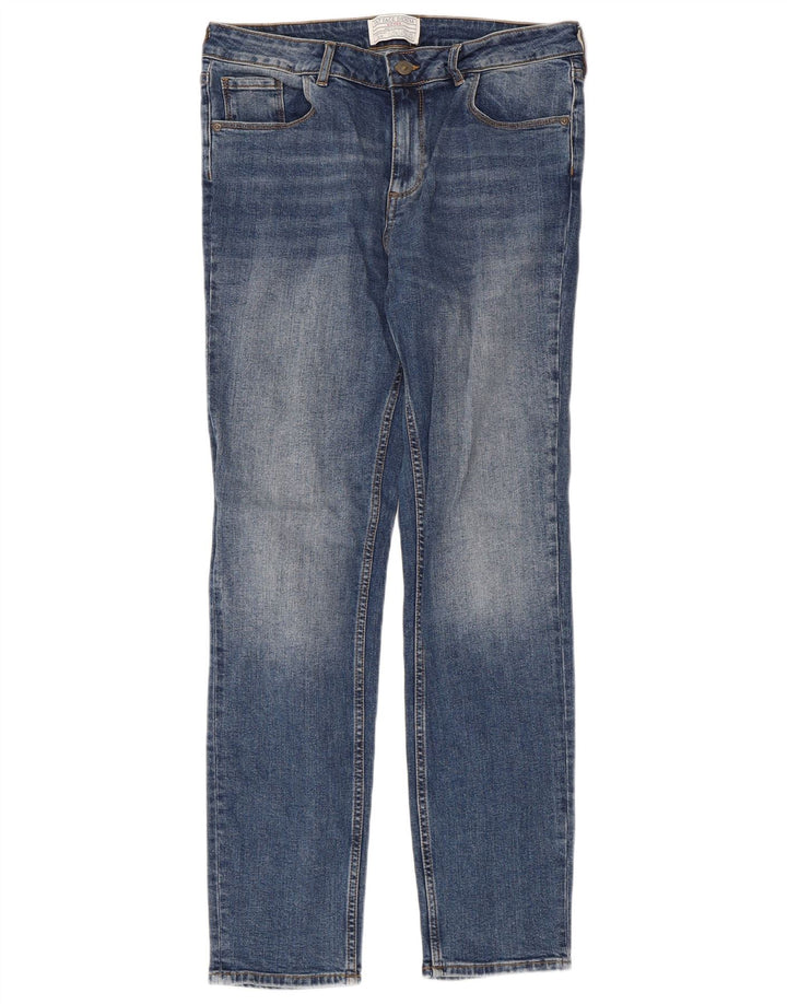 Женские узкие джинсы Fat Face UK 12, средние W32 L30, синие, хлопок