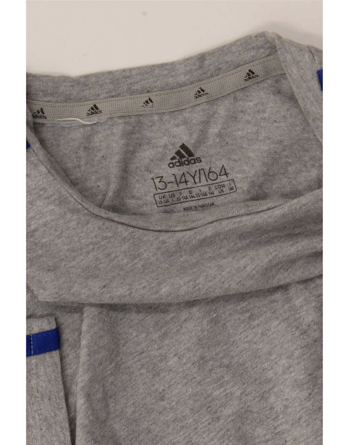 Футболка Adidas для мальчиков 13-14 лет, серая