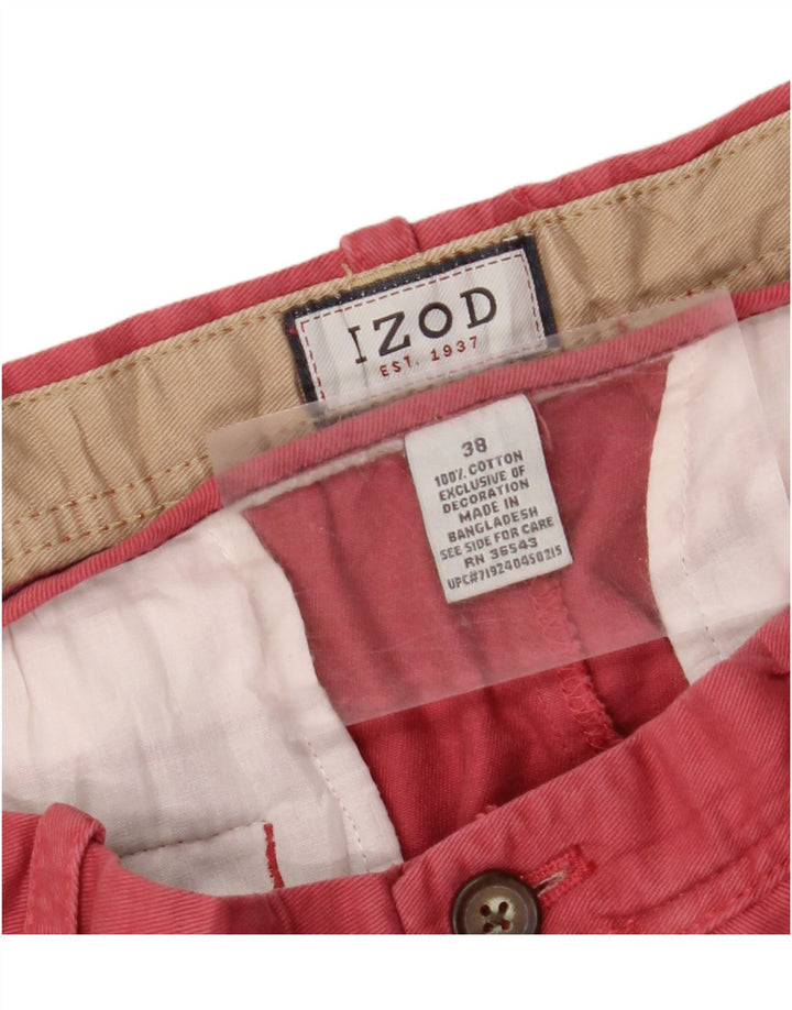 IZOD Mens Chino Shorts W38 XL Red Cotton Vintage Izod and Second-Hand Izod from Messina Hembry 
