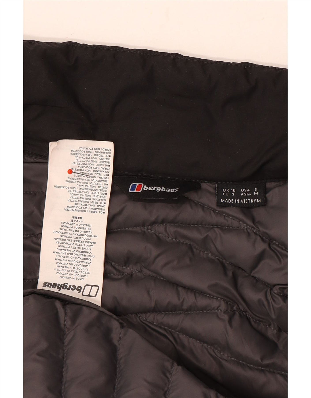 BERGHAUS Женская стеганая куртка UK 10 маленькая черная, полиэстер