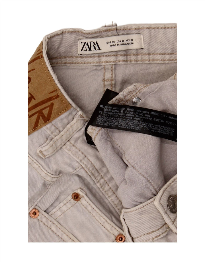 Мужские джинсовые шорты Zara EU 38, маленькие W30, серые, хлопок