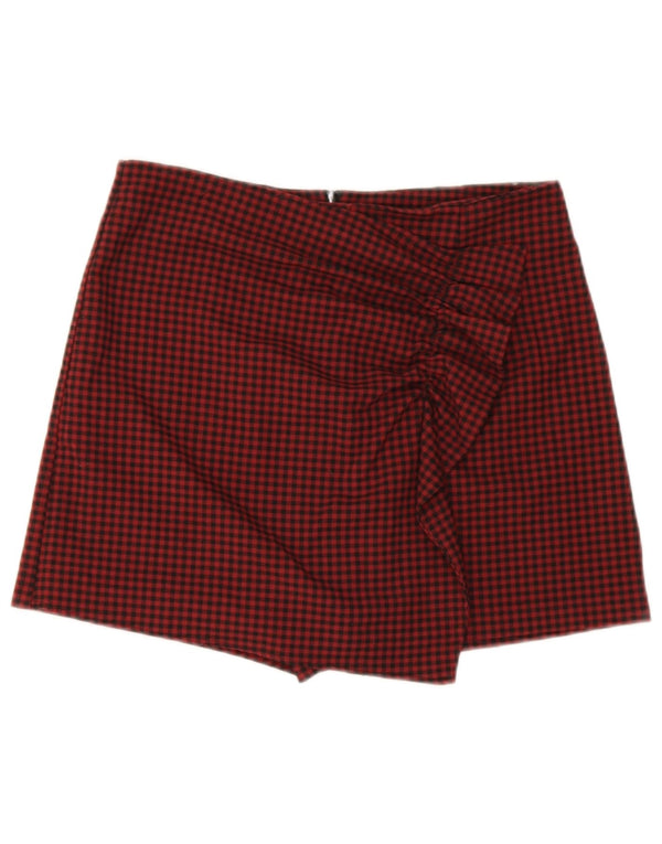 Женские повседневные шорты Zara, большие W30 L3, красные в клетку
