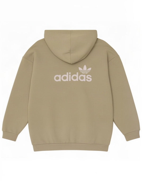 Женский джемпер с капюшоном Adidas Oversized с рисунком UK 10, маленький зеленый хлопок