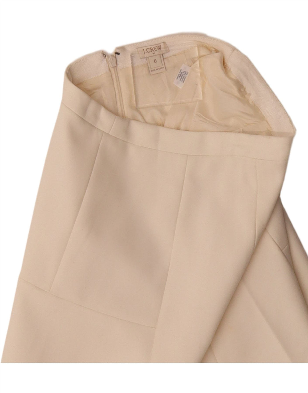 J. CREW Womens Mini Skirt US 0 XS W26  Beige Polyester Vintage J. Crew and Second-Hand J. Crew from Messina Hembry 