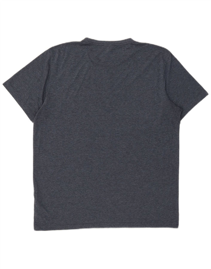 Мужская футболка Reiss Top 2XL Темно-синяя в крапинку из полиэстера