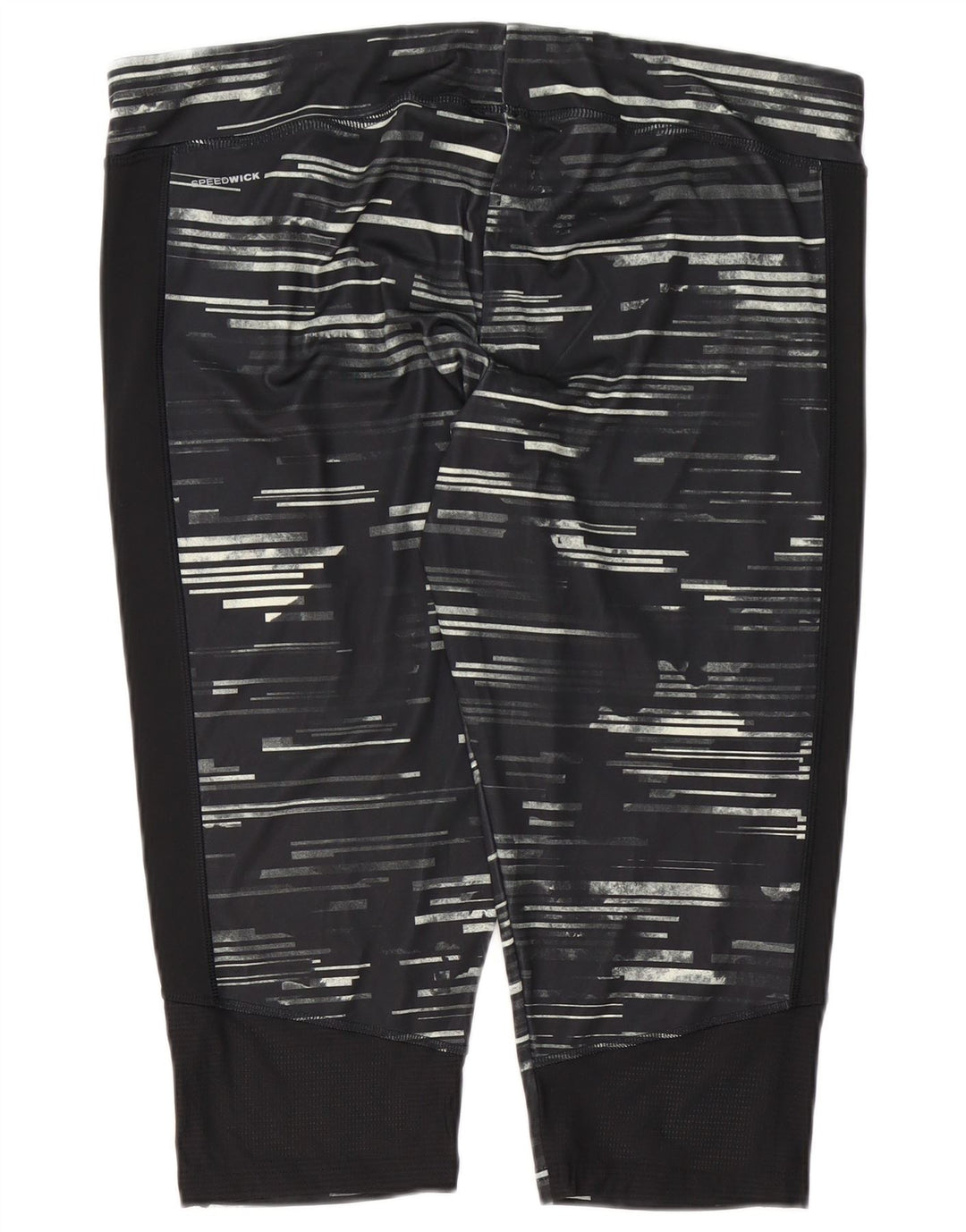 Женские леггинсы-капри Reebok UK 24/26 2XL, полиэстер в черную полоску
