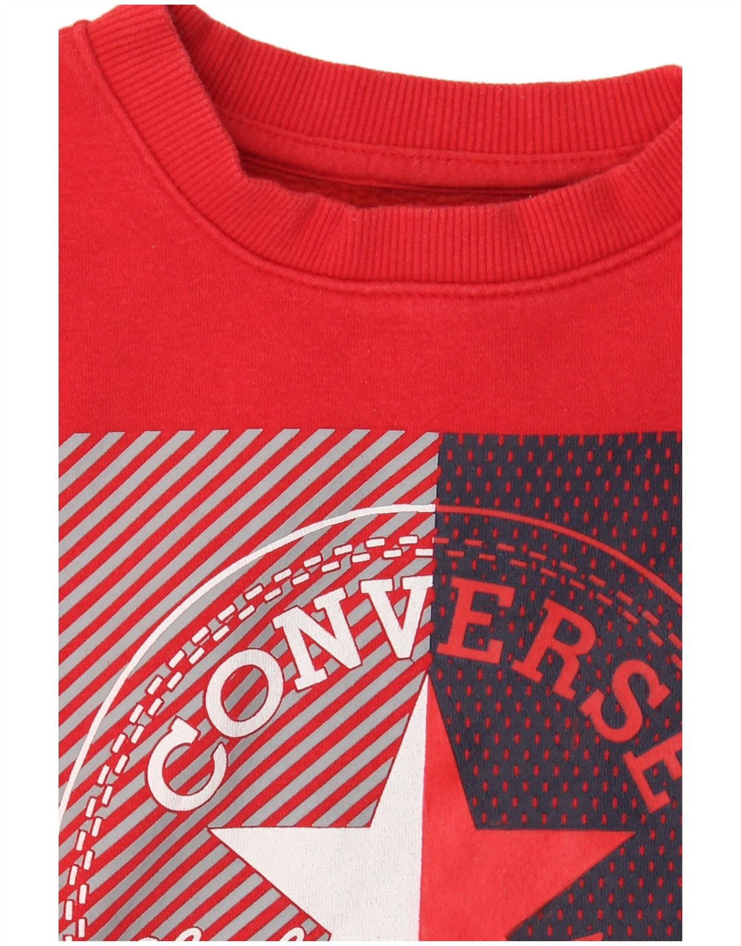 Джемпер с рисунком Converse для мальчиков 10-11 лет, средний красный, хлопковый