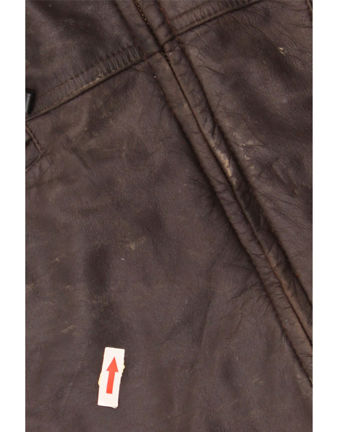 Винтажная мужская кожаная куртка UK 40, большая коричневая кожа