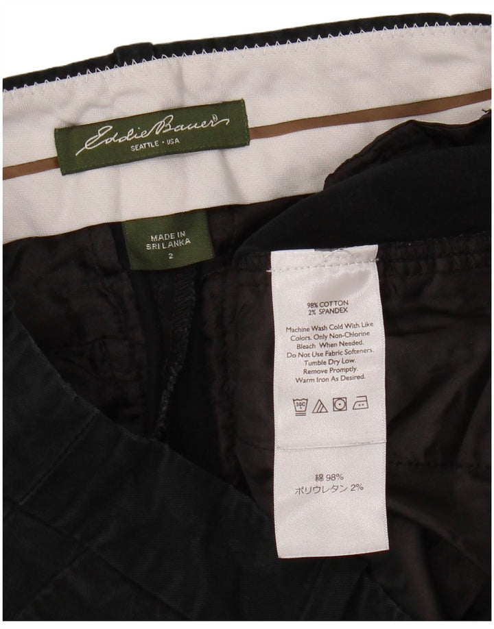 EDDIE BAUER Womens Bermuda Shorts US 2 XS W28  Black Cotton