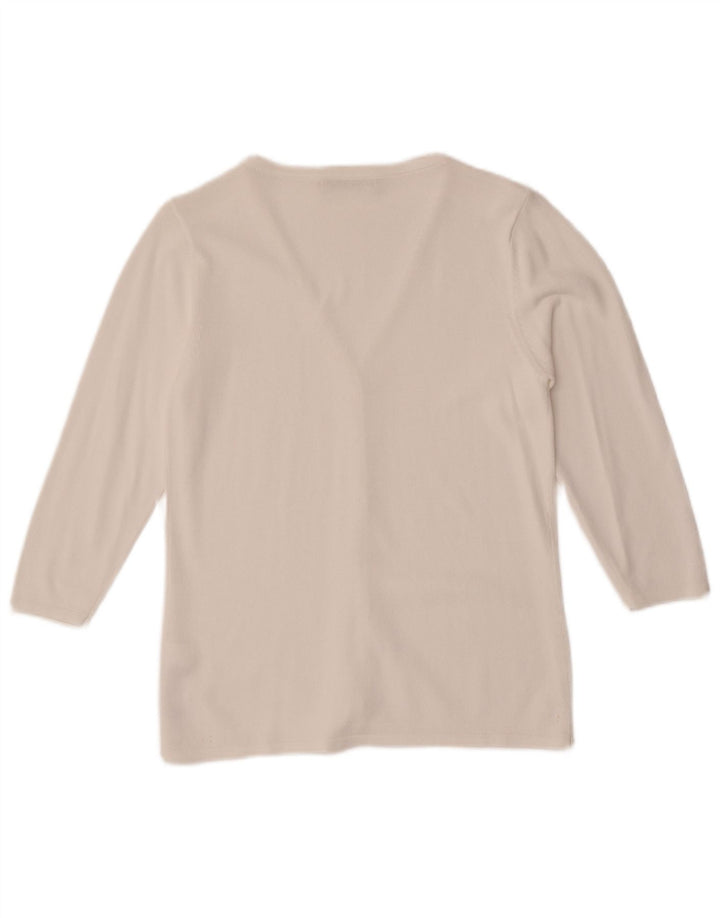 Женский кардиган с рукавом 3/4 Marks & Spencer UK 10, маленький белый