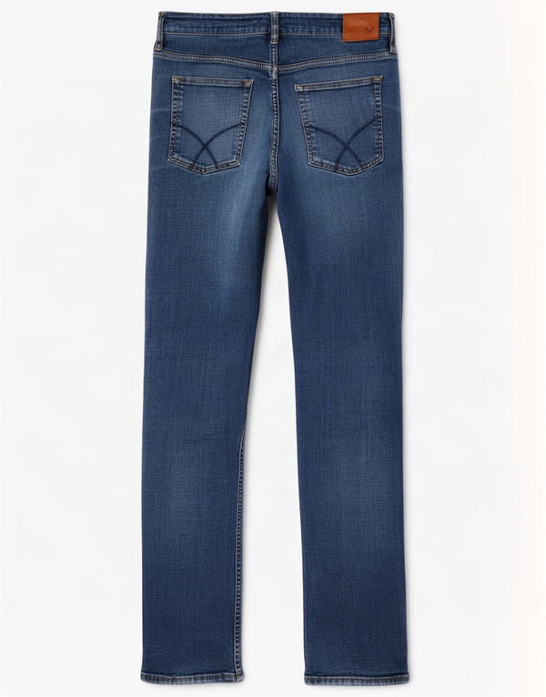 Crew Clothing Женские узкие джинсы W34 L32 Синий хлопок