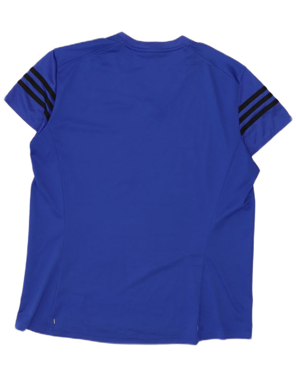 Женская футболка ADIDAS Climalite Top UK 20/22 XL, синий полиэстер