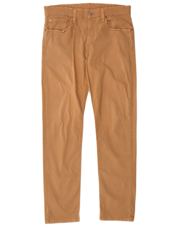 Levi's 502 Тонкие зауженные повседневные брюки W32 L32 Бежевые хлопковые