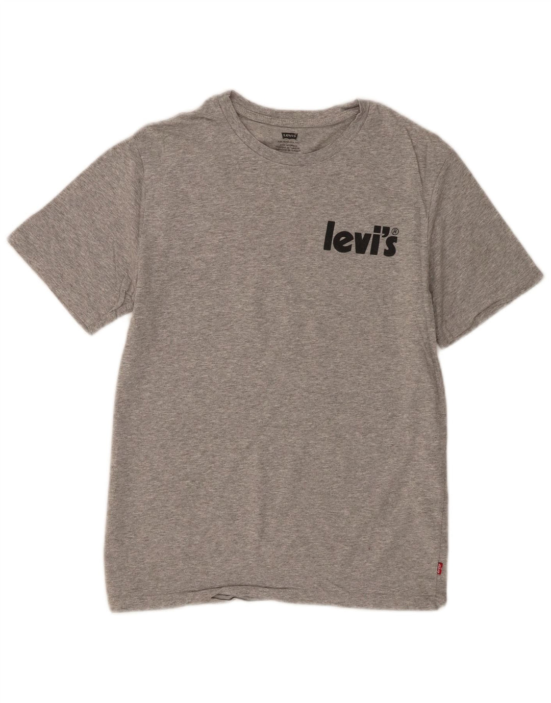 Мужская футболка с рисунком Levi's, маленький серый хлопковый топ в крапинку