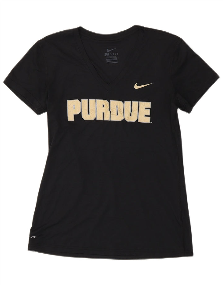 Женская футболка NIKE Purdue с рисунком Top UK 12, средний черный