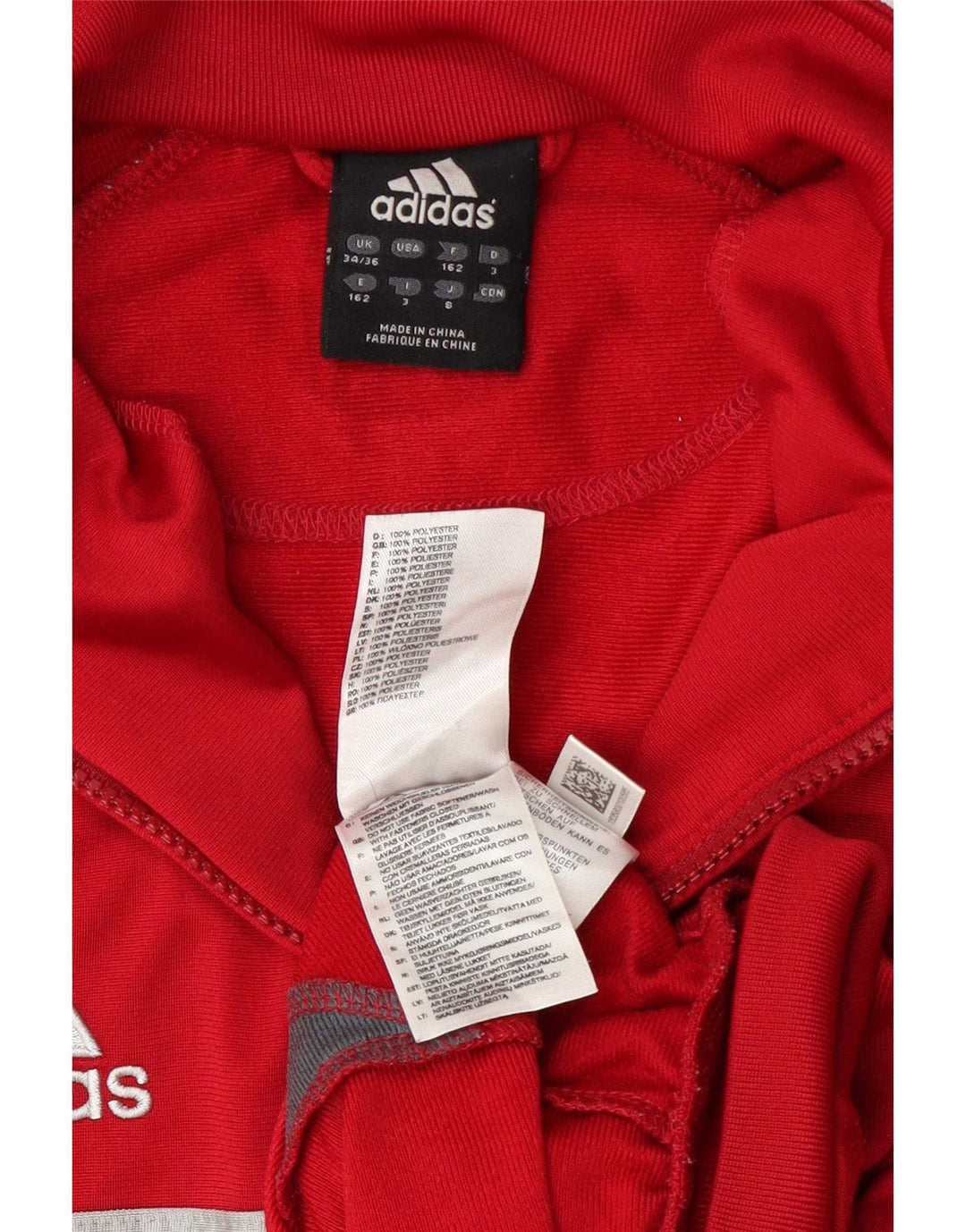 Мужская спортивная куртка Adidas UK 34/36, маленький красный полиэстер с цветными блоками