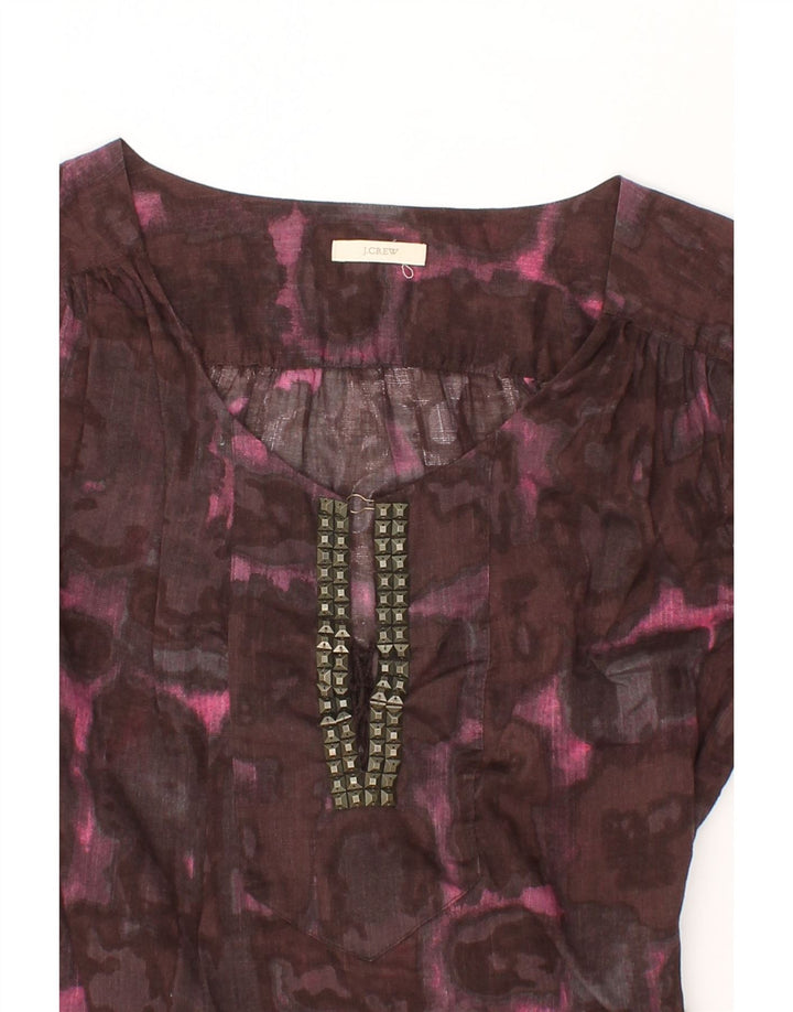 J. CREW Womens Abstract Pattern Blouse Top US 10 Large Brown Vintage J. Crew and Second-Hand J. Crew from Messina Hembry 