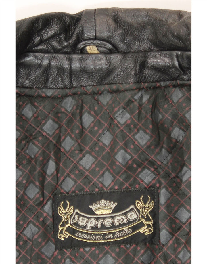 Мужская кожаная куртка Suprema IT 48 Medium Black Leather