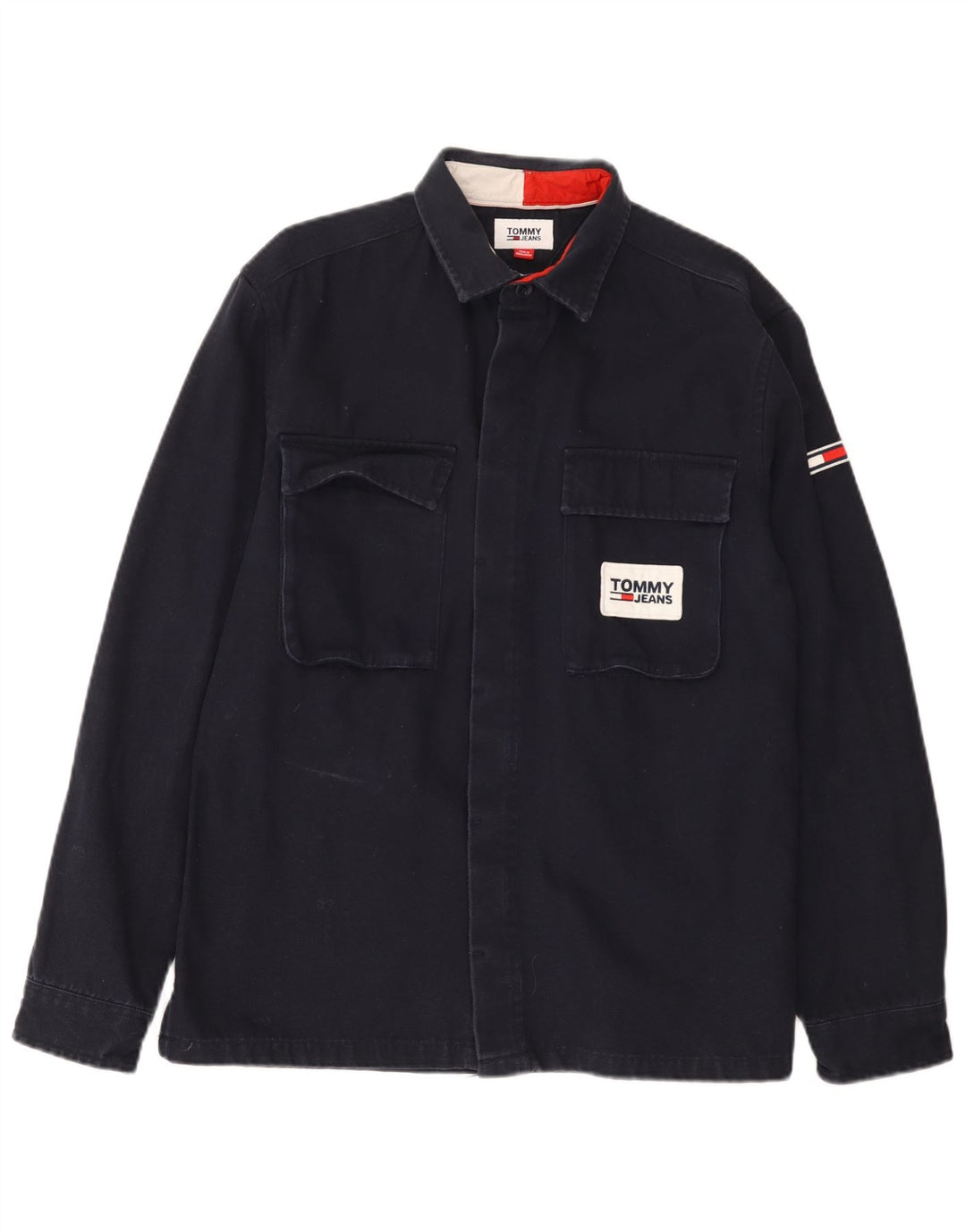 Мужская рубашка Tommy Hilfiger Lumberjack с рисунком темно-синего цвета, хлопок