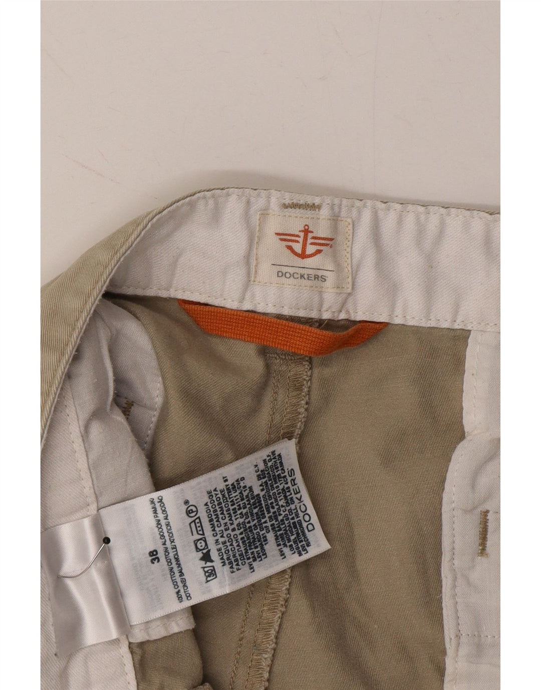DOCKERS Mens Cargo Shorts W38 XL Beige Cotton Vintage Dockers and Second-Hand Dockers from Messina Hembry 