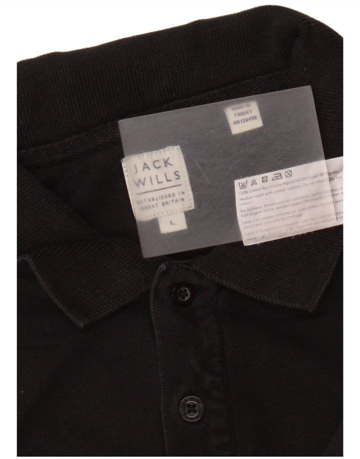 Мужская рубашка поло Jack Wills, большой черный хлопок