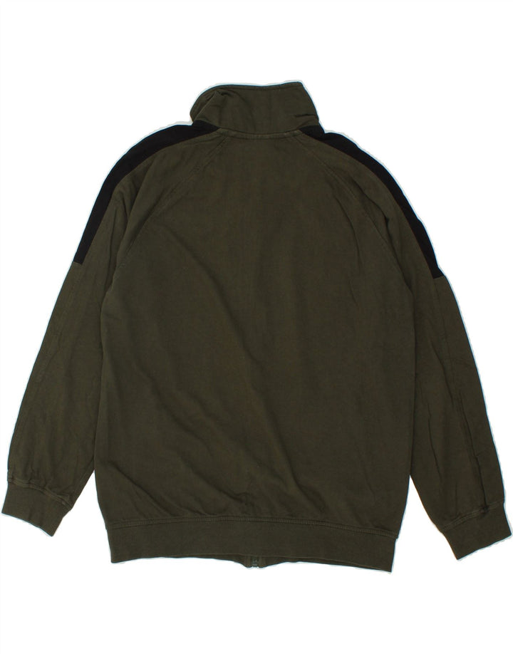 SUPERGA Mens Tracksuit Top Jacket Medium Khaki Colourblock Cotton Vintage Superga and Second-Hand Superga from Messina Hembry 