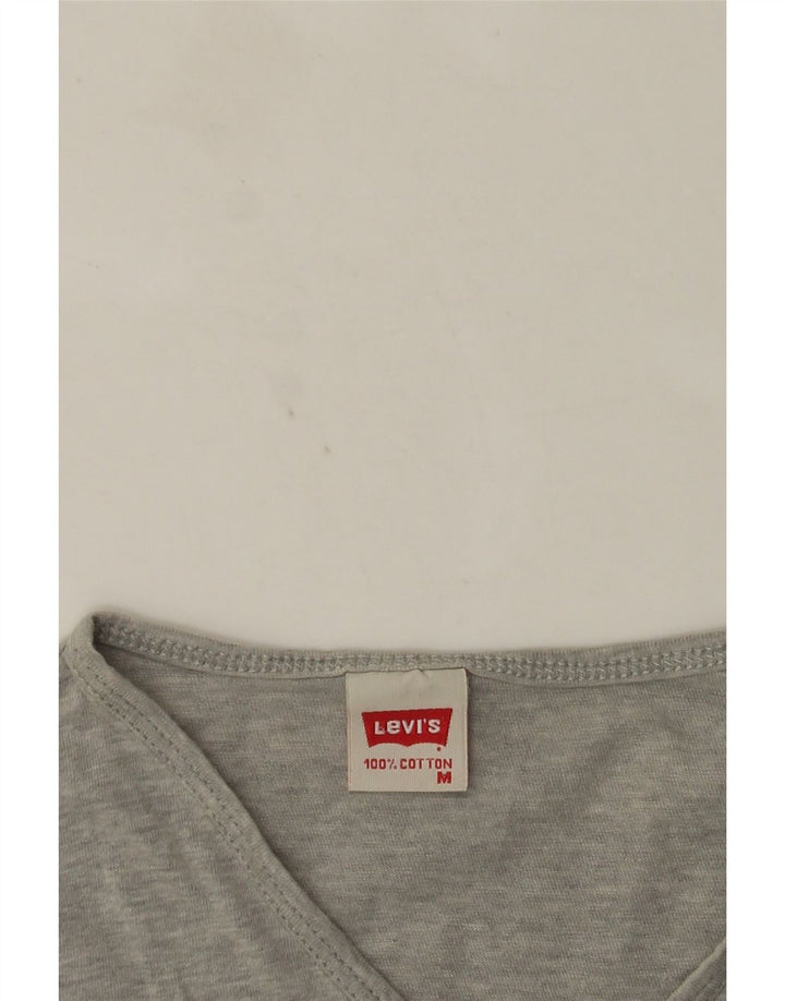 Мужская футболка Levi's из хлопка среднего серого цвета с крапинками