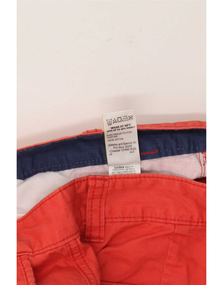 Мужские шорты карго Marks & Spencer W32, средний красный хлопок