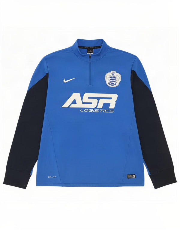 Мужской пуловер с графическим принтом Nike Dri Fit, средний синий цветной блок