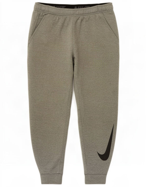 Мужские спортивные брюки Nike Dri Fit с графическим рисунком, джоггеры среднего серого цвета с крапинками