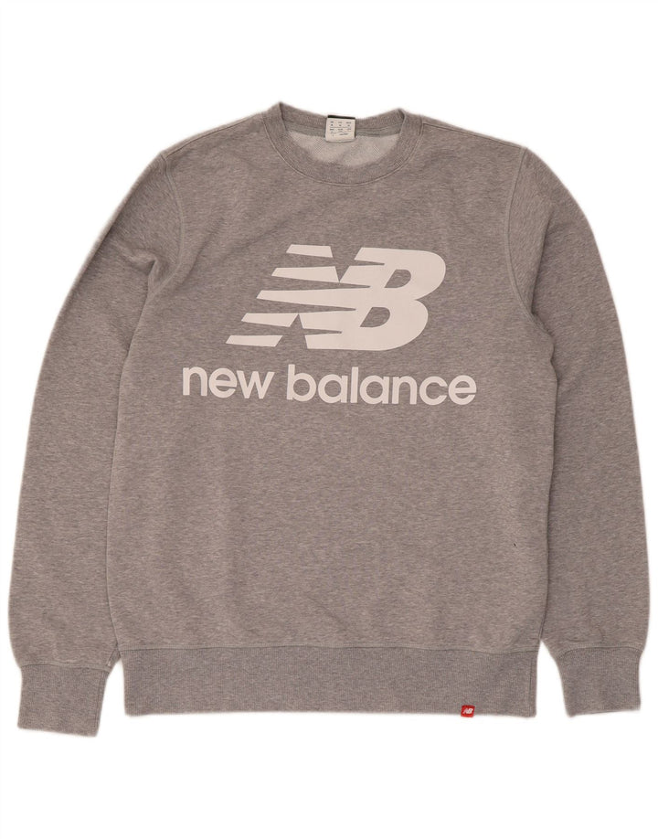 Мужской свитшот с рисунком New Balance, средний серый
