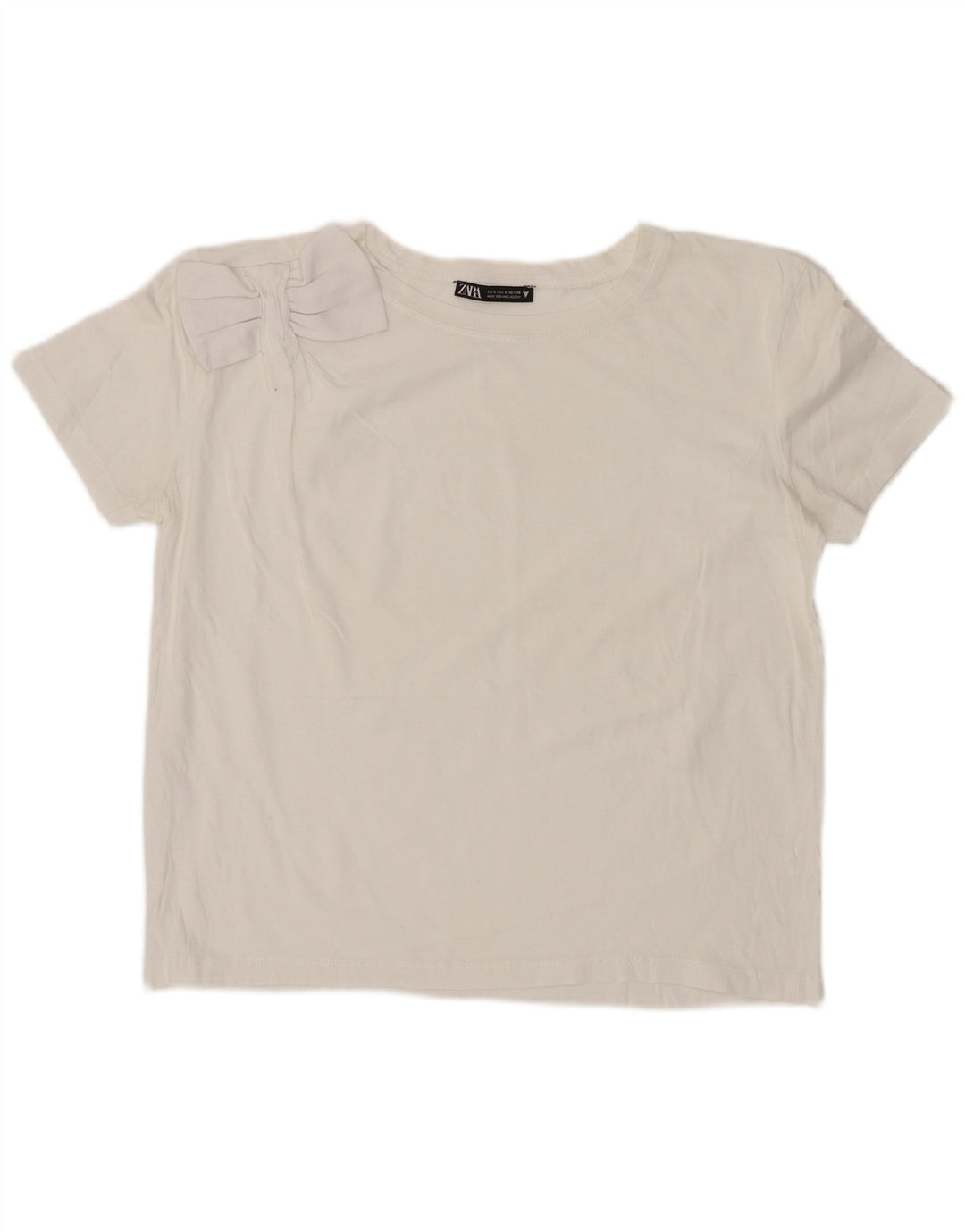 Женская укороченная футболка Zara UK 10, маленькая белая