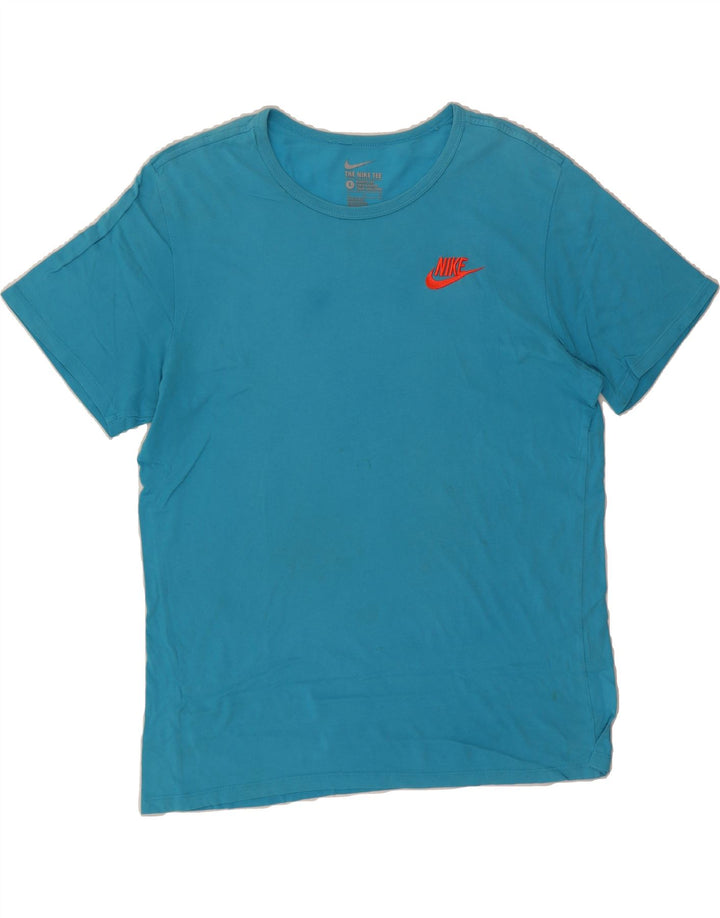 NIKE Mens Athletic Cut T-Shirt Top Large Blue Vintage Nike and Second-Hand Nike from Messina Hembry 