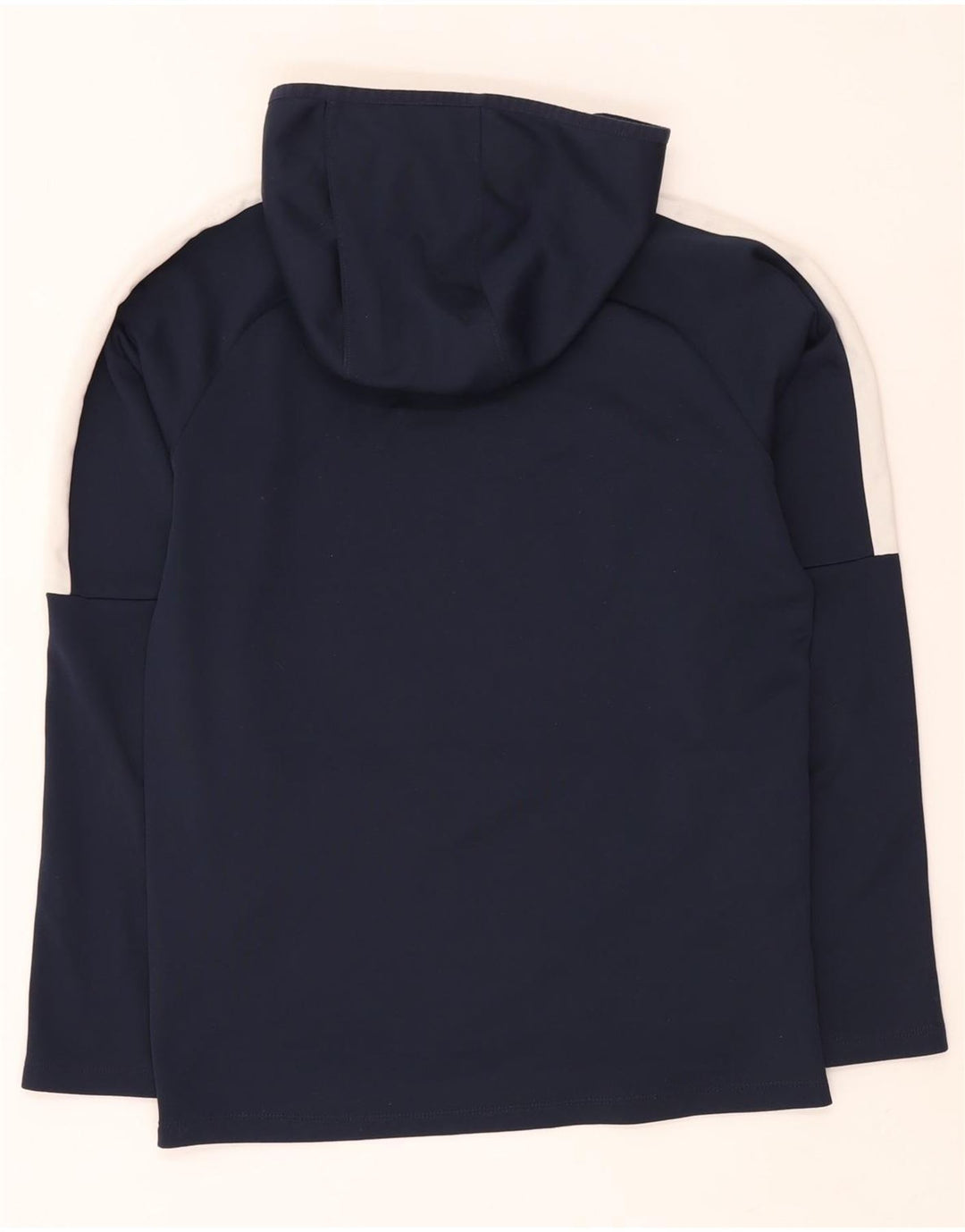Мужской джемпер с капюшоном Nike Dri Fit, маленький темно-синий, полиэстер с цветными блоками