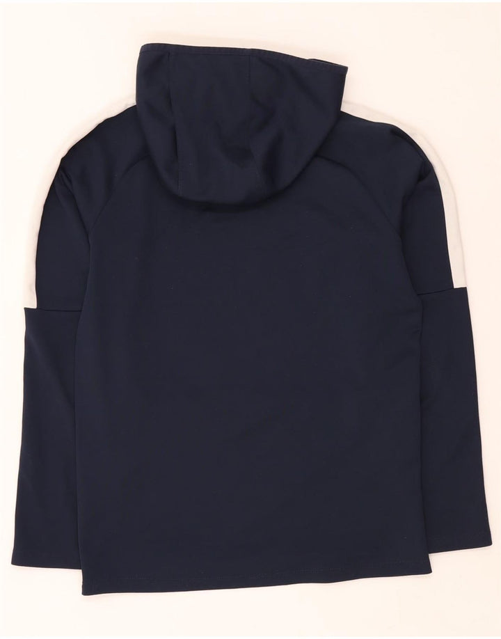 Мужской джемпер с капюшоном Nike Dri Fit, маленький темно-синий, полиэстер с цветными блоками