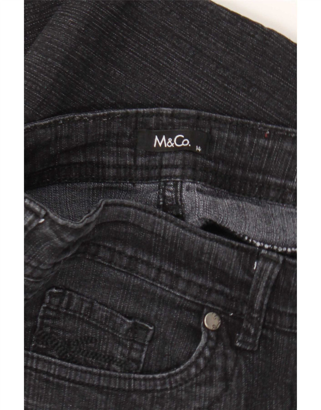 Женские прямые джинсы M&Co UK 14, большие W34 L27, черные