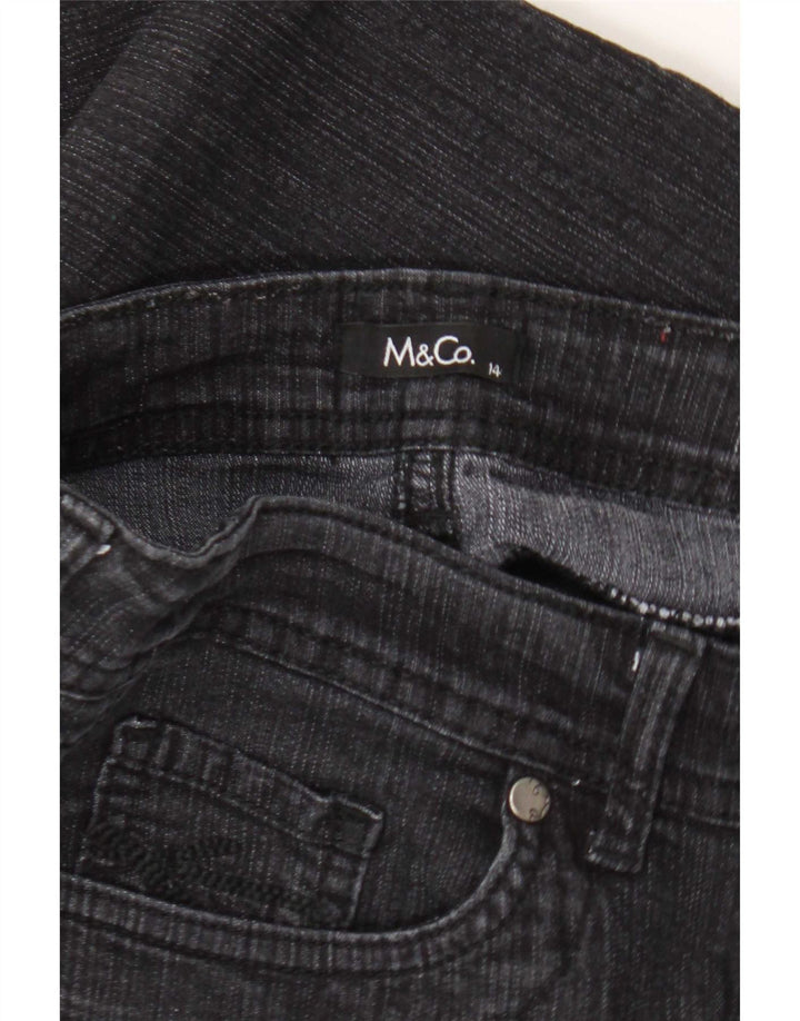 Женские прямые джинсы M&Co UK 14, большие W34 L27, черные