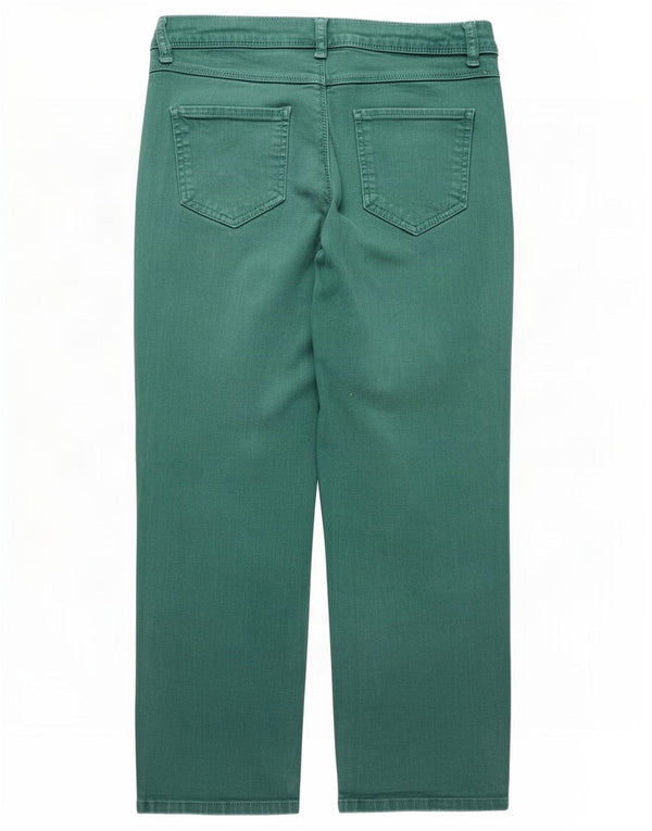 Женские укороченные джинсы Benetton UK 10, маленькие W28 L24, зеленый хлопок