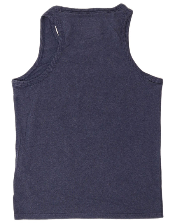 SUPERDRY Мужской жилет с рисунком, большой темно-синий, хлопок