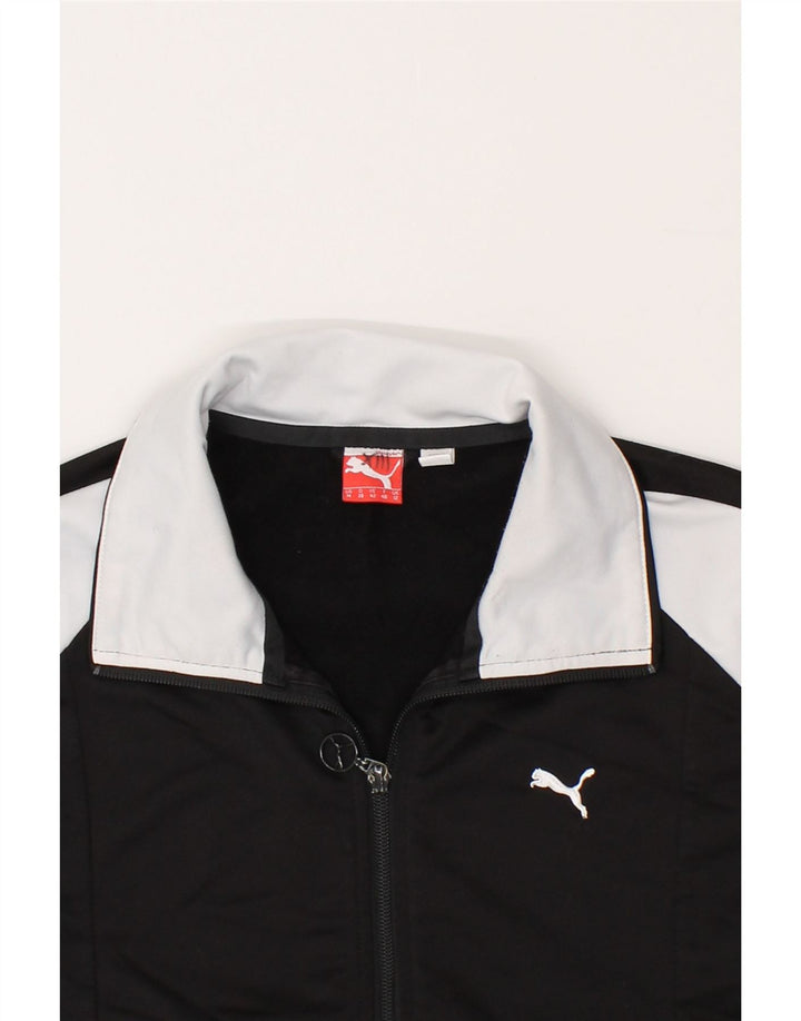 PUMA Womens Tracksuit Top Jacket UK 12 Medium  Black Colourblock Polyester Vintage Puma and Second-Hand Puma from Messina Hembry 
