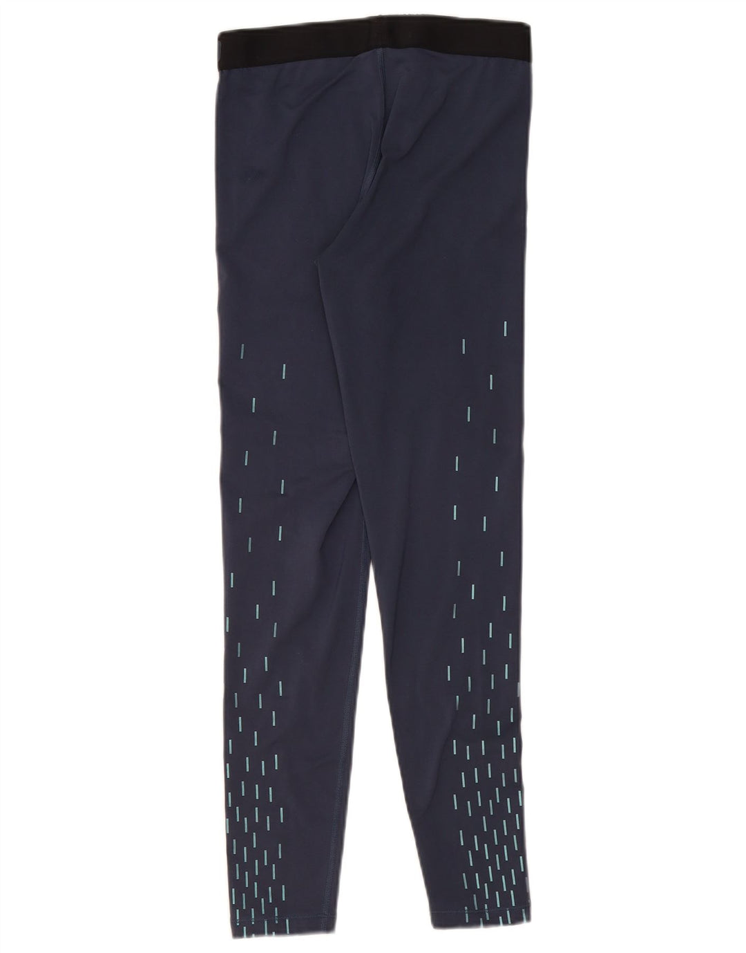 Женские леггинсы с рисунком Nike Dri Fit UK 12, средние темно-синие с геометрическим узором