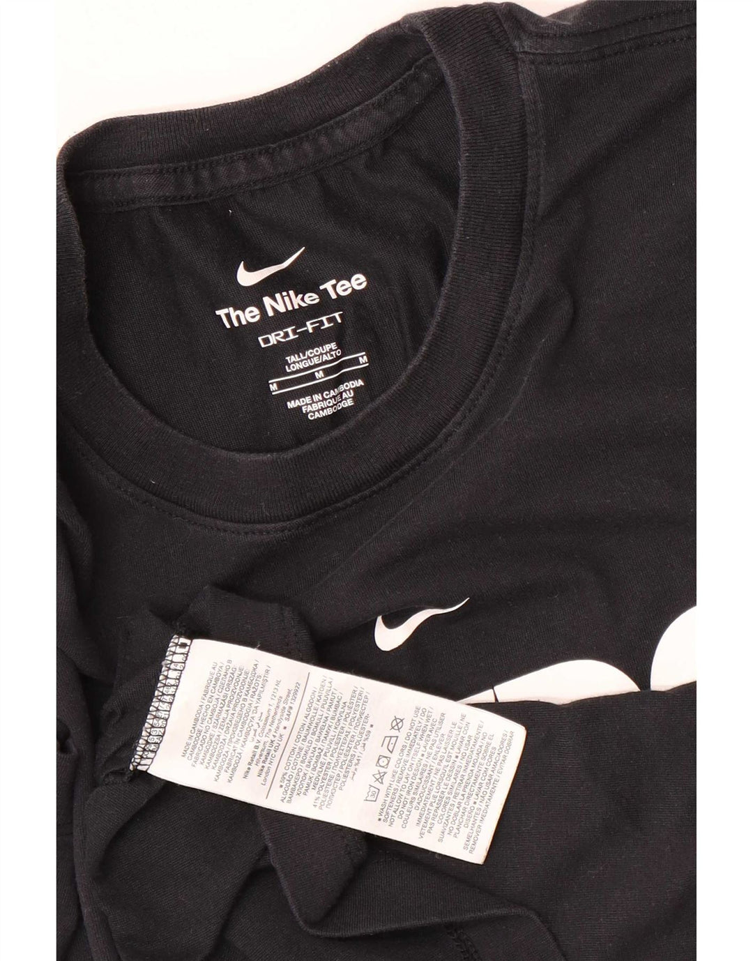Мужская футболка Nike Dri Fit с графическим рисунком, средний черный хлопковый топ