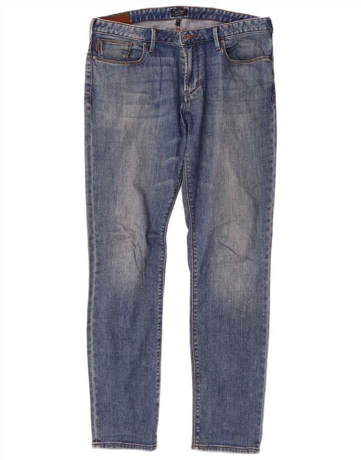 Мужские джинсы Armani Slim W34 L34 синие, хлопок