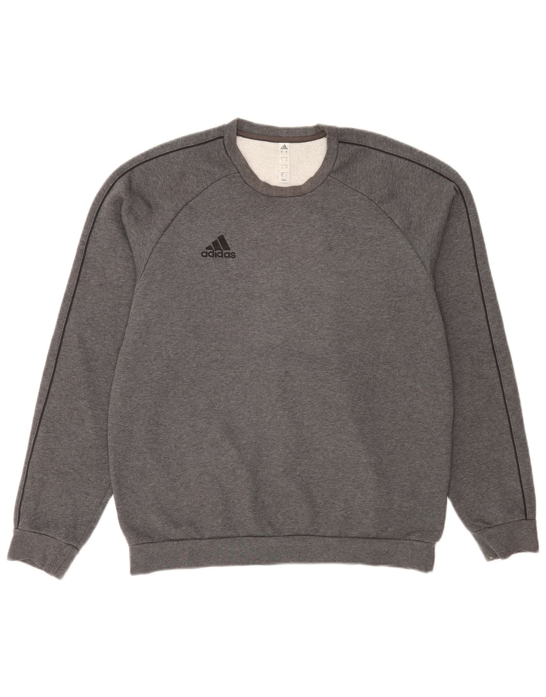 Мужской свитшот Adidas Regular Fit, хлопковый джемпер среднего серого цвета с крапинками