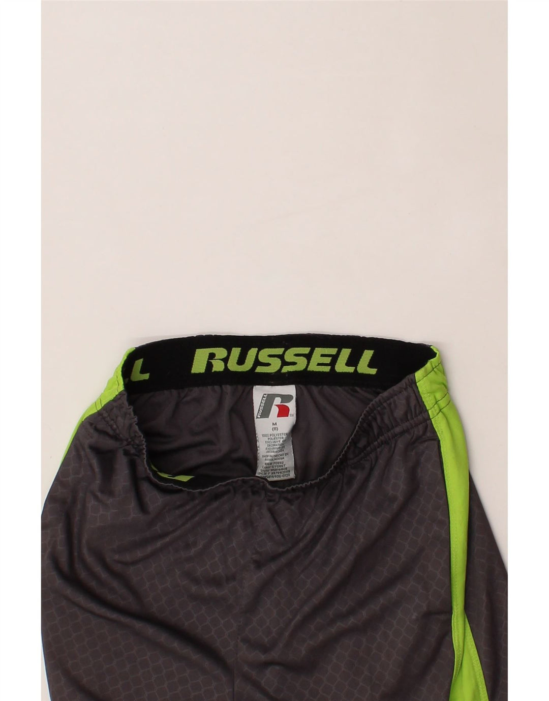 RUSSELL ATHLETIC Boys Dri-Power Sport Shorts 7-8 Years Medium Grey Vintage Russell Athletic and Second-Hand Russell Athletic from Messina Hembry 