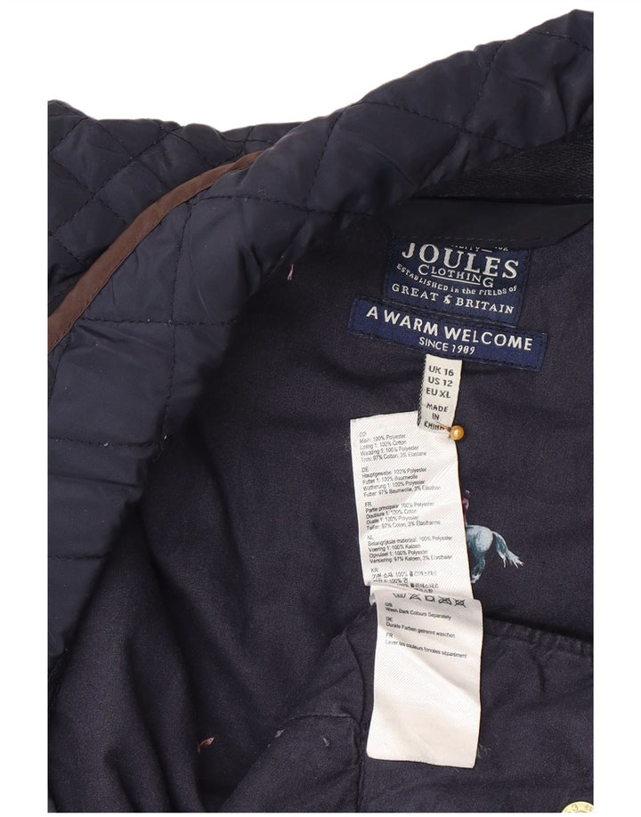 Женский стеганый жилет Joules UK 16, большой размер, темно-синий, полиэстер