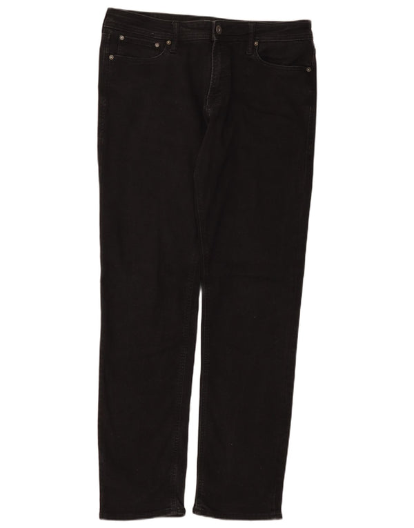 Мужские прямые джинсы Jack & Jones W34 L34, черный хлопок